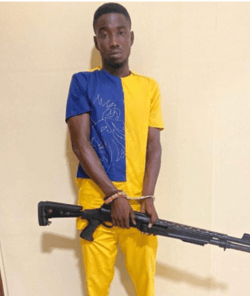 Police in Ghana apprehend a suspect for brandishing a weapon and making threats on social media.
